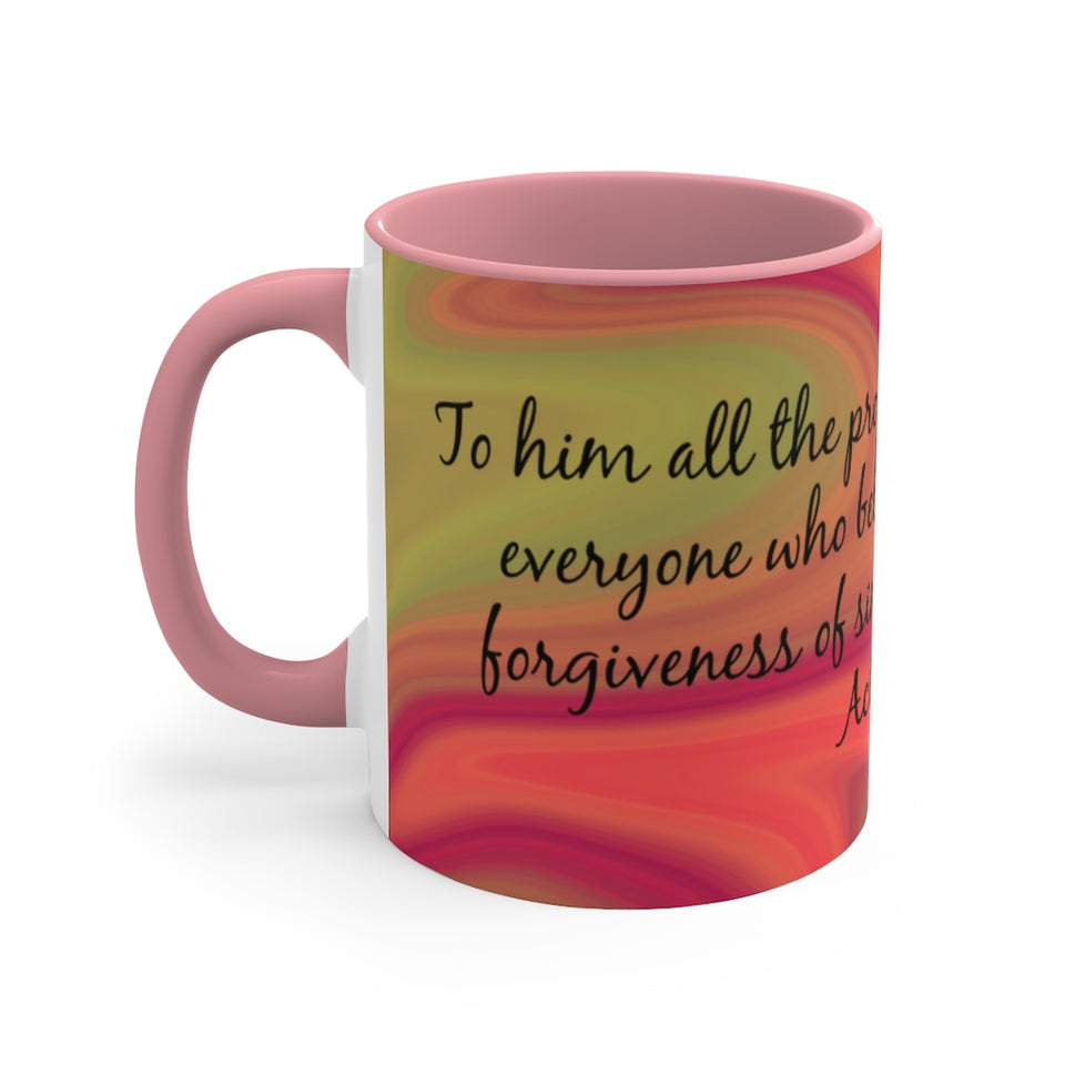 21CMSM  Colorful Marble Acts 10:43 Mug