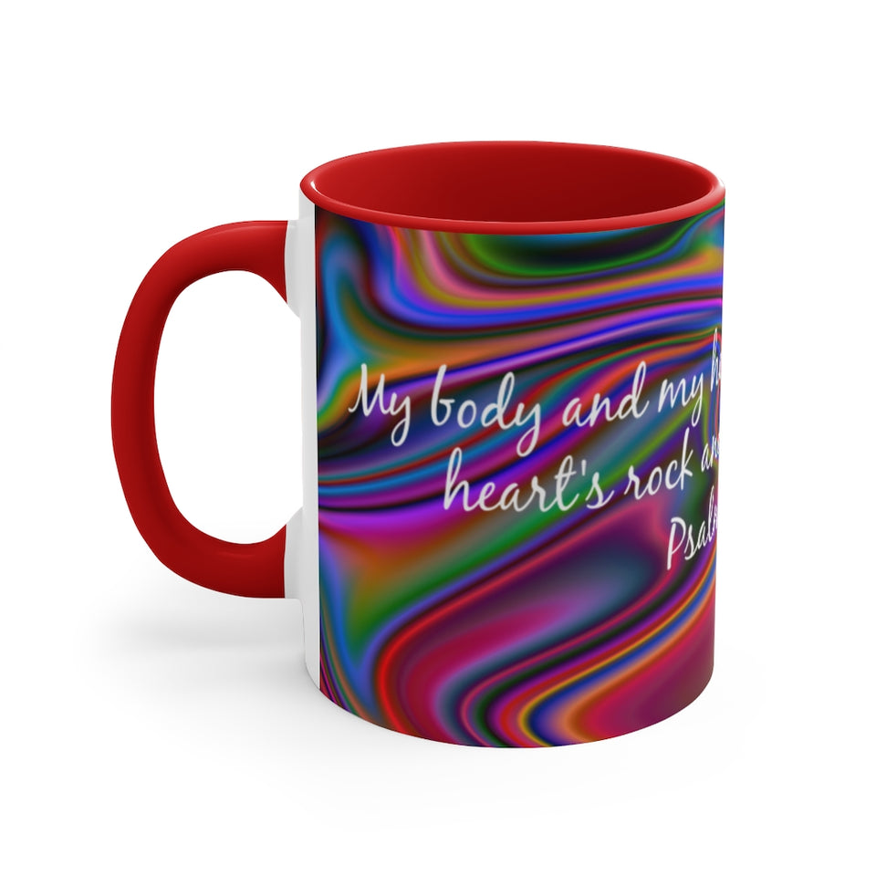 71CMSM  Colorful Marble Psalms 73:26 Mug