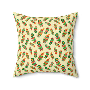 43PCF  Peacock Feather Pillow