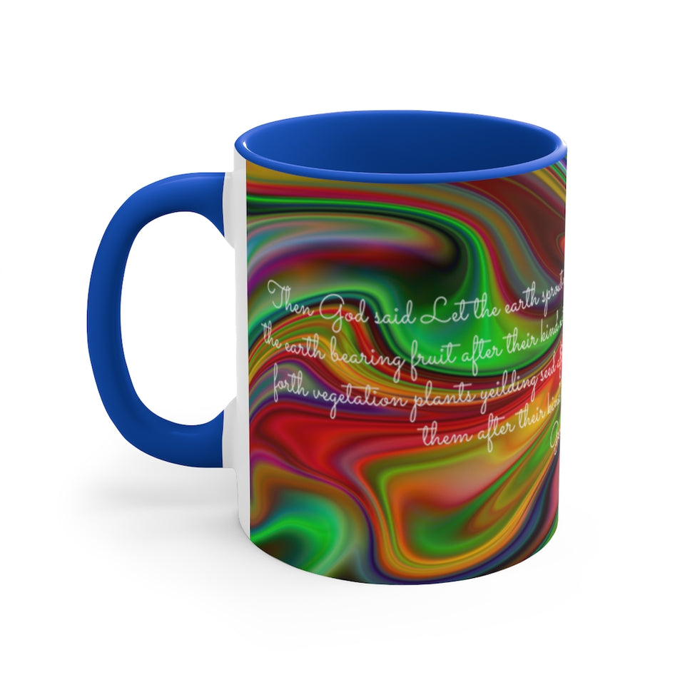 57CMSM  Colorful Marble Genesis 1:11-12 Mug