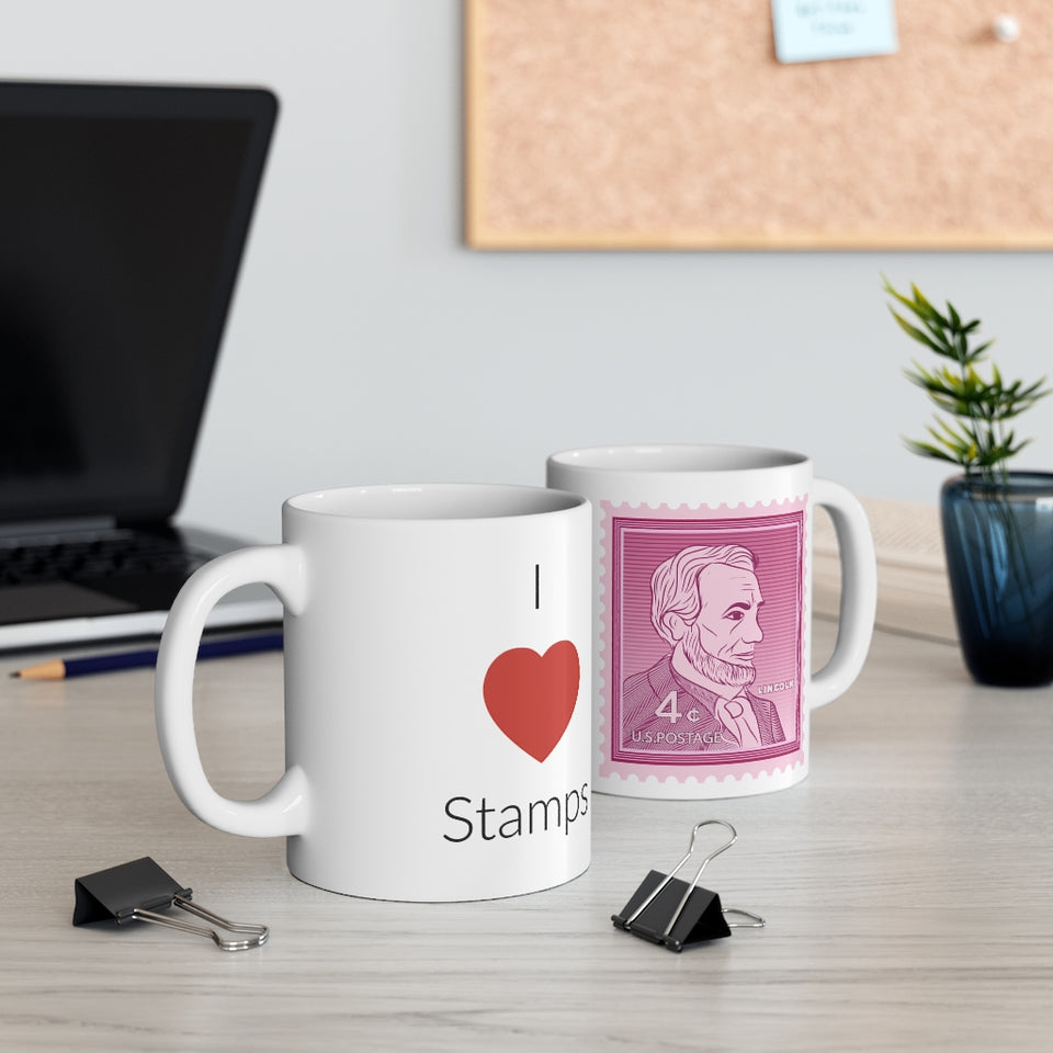 1ALSM  Abraham Lincoln US Stamp Mug