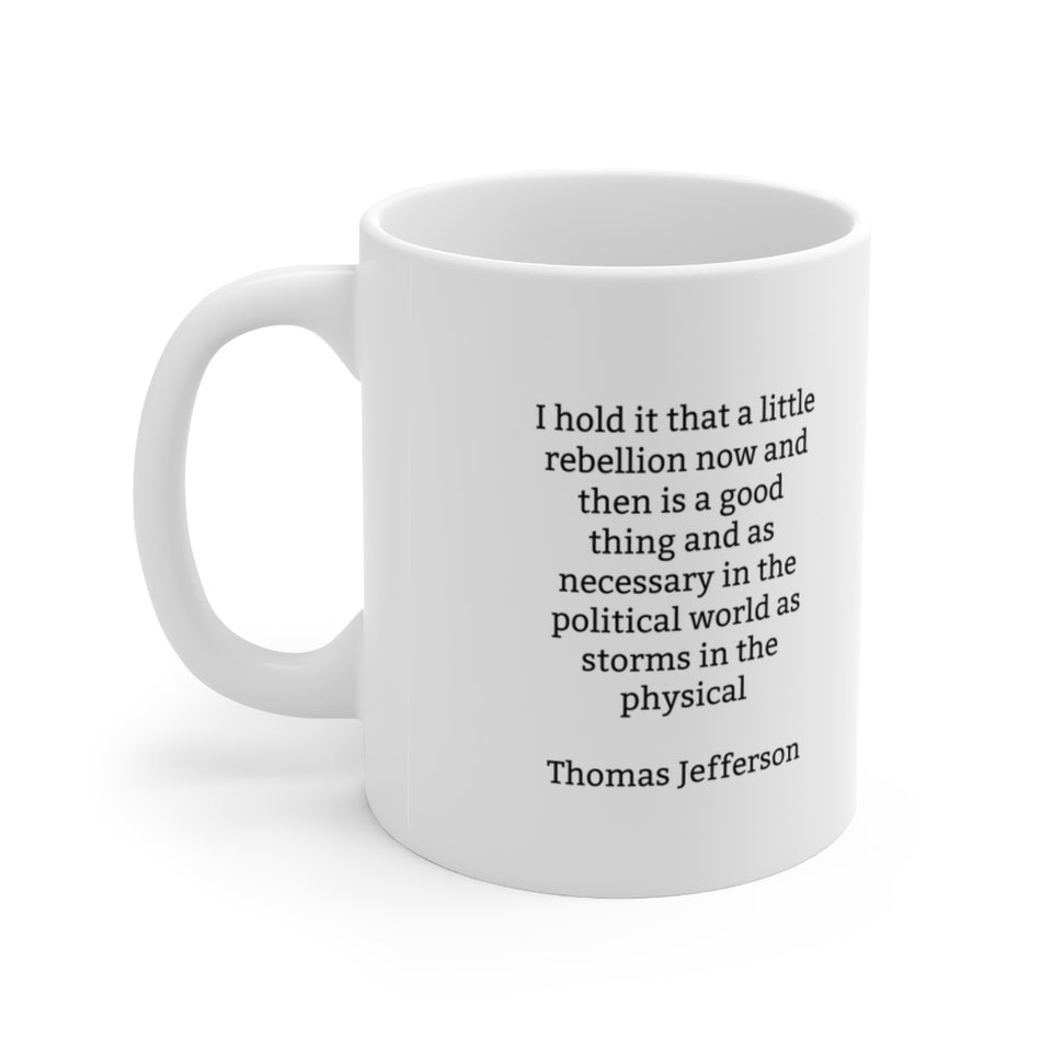 11TJQM  Thomas Jefferson Historical quote mug