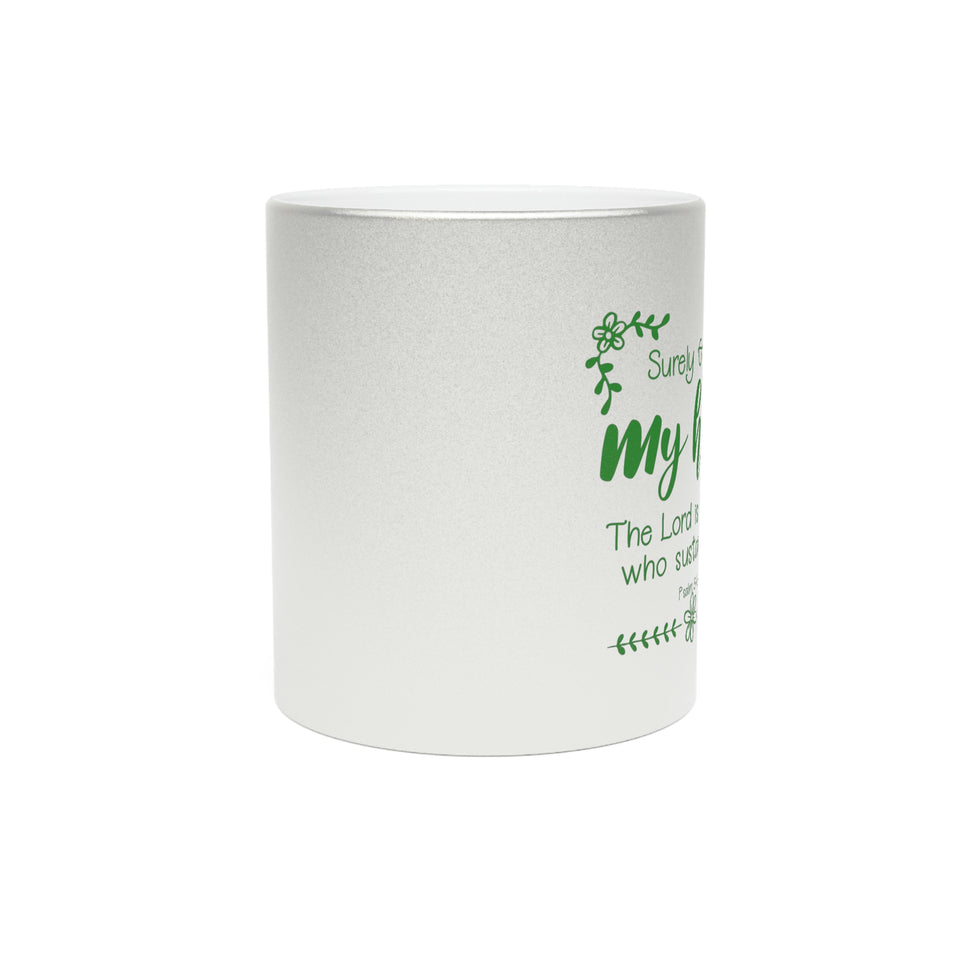 58SGM  Silver and Gold Christian Mug