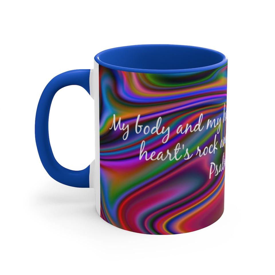 71CMSM  Colorful Marble Psalms 73:26 Mug