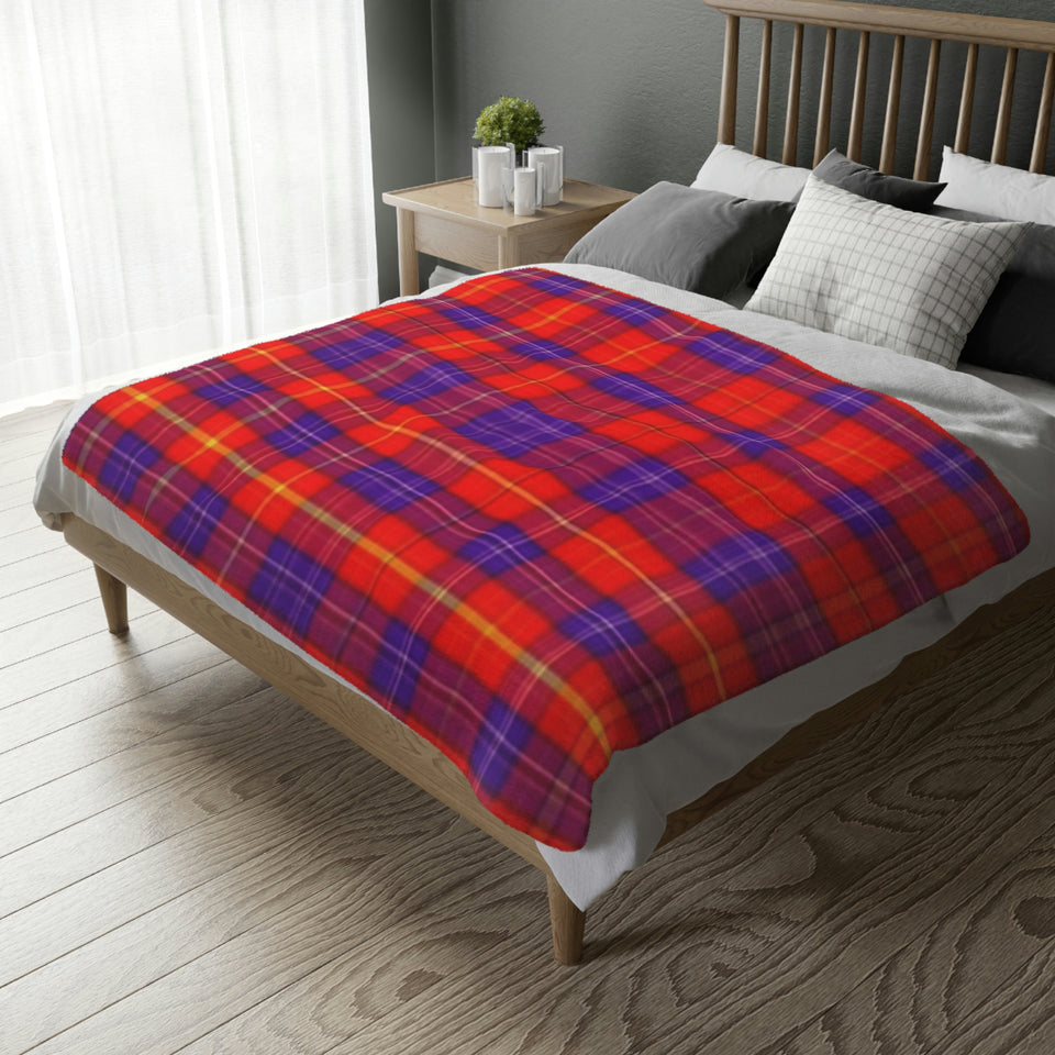 34CB  Colorful Plaid Blanket