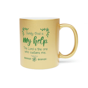 58SGM  Silver and Gold Christian Mug