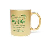 58SGM  Silver and Gold Christian Mug