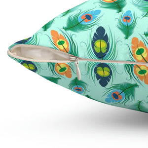 47PCF  Peacock Feather Pillows