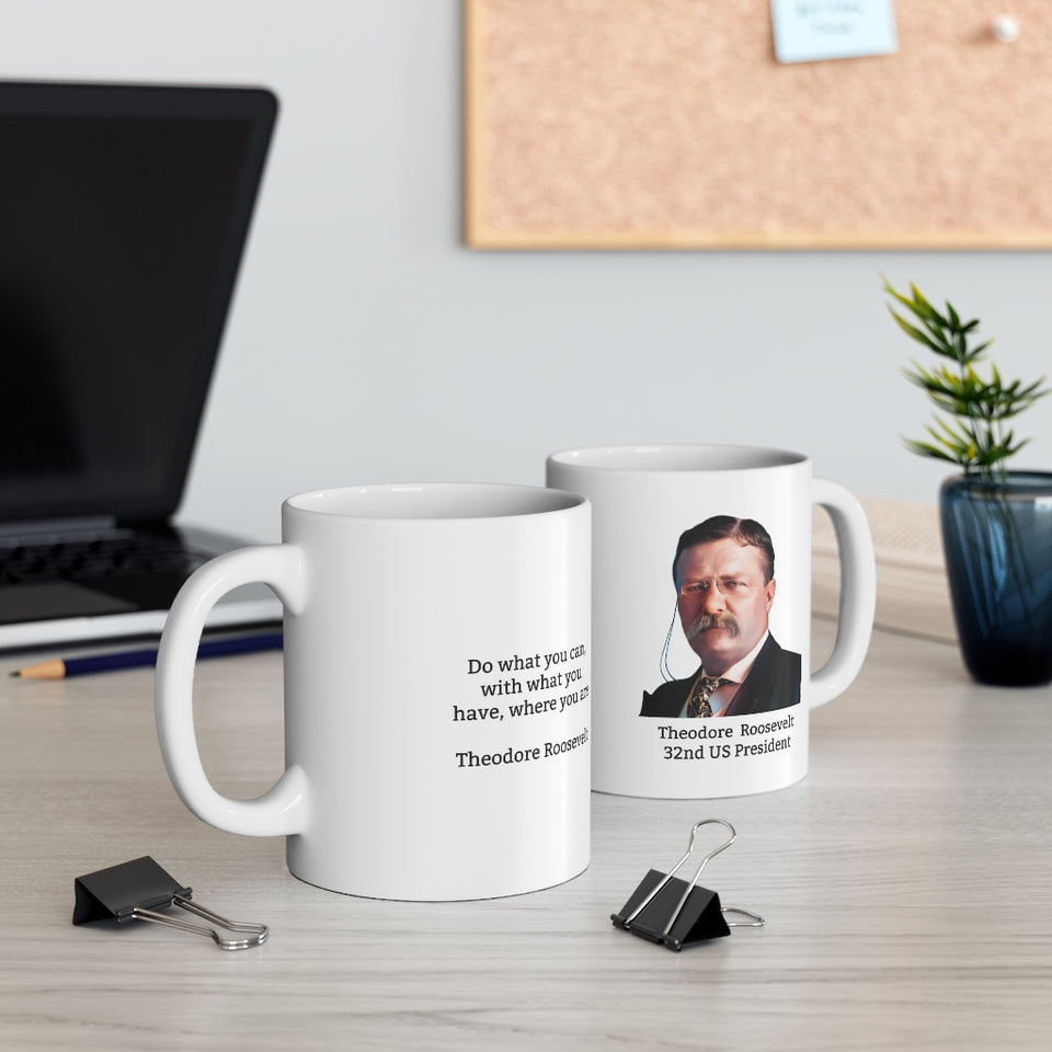 10TRQM  Theodore Roosevelt Historical Quote mug