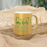 58SGM  Silver and Gold Christian Mug