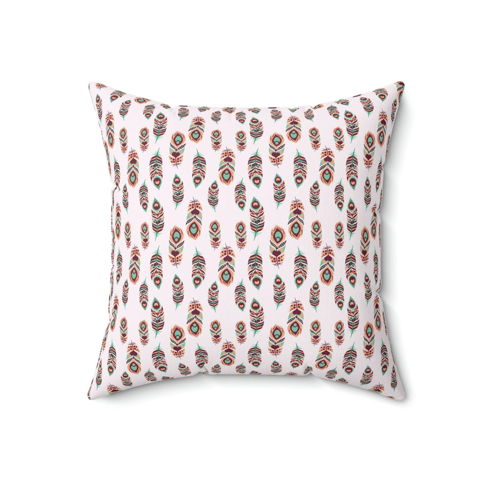 37PCF  Peacock Feather Pillow