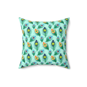 47PCF  Peacock Feather Pillows