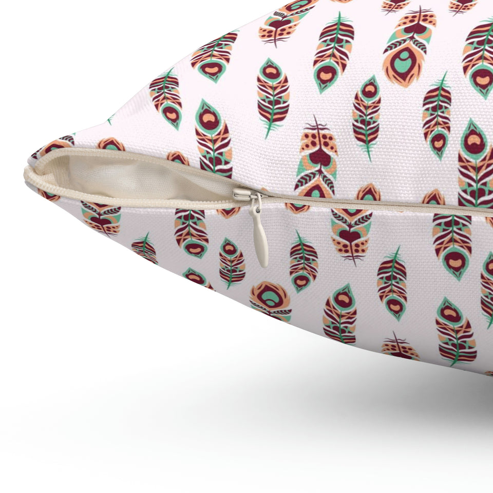 37PCF  Peacock Feather Pillow