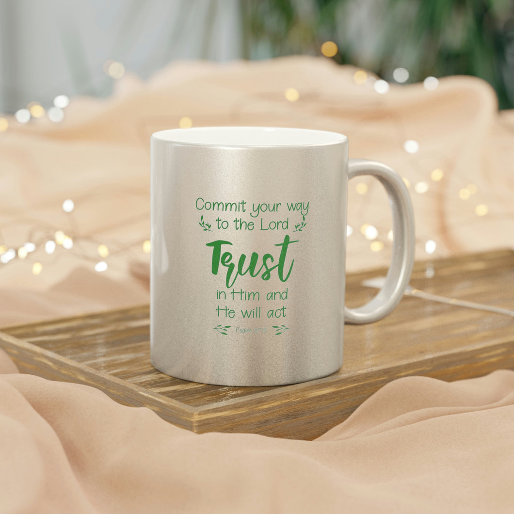 22SGM  Silver and Gold Christian Mug
