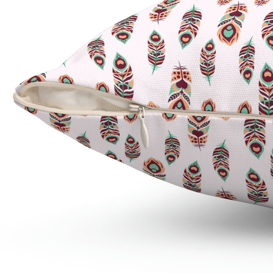 37PCF  Peacock Feather Pillow
