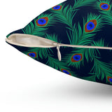 34PCF  Peacock Feather Pillow