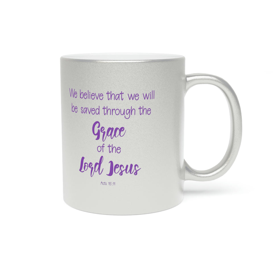 48SGM  Silver and Gold Christian Mug