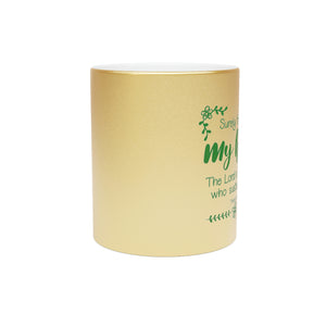 58SGM  Silver and Gold Christian Mug