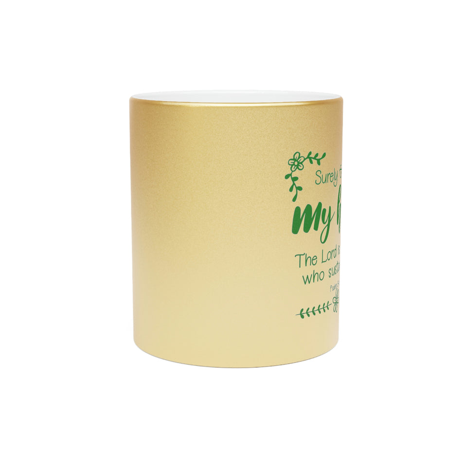 58SGM  Silver and Gold Christian Mug