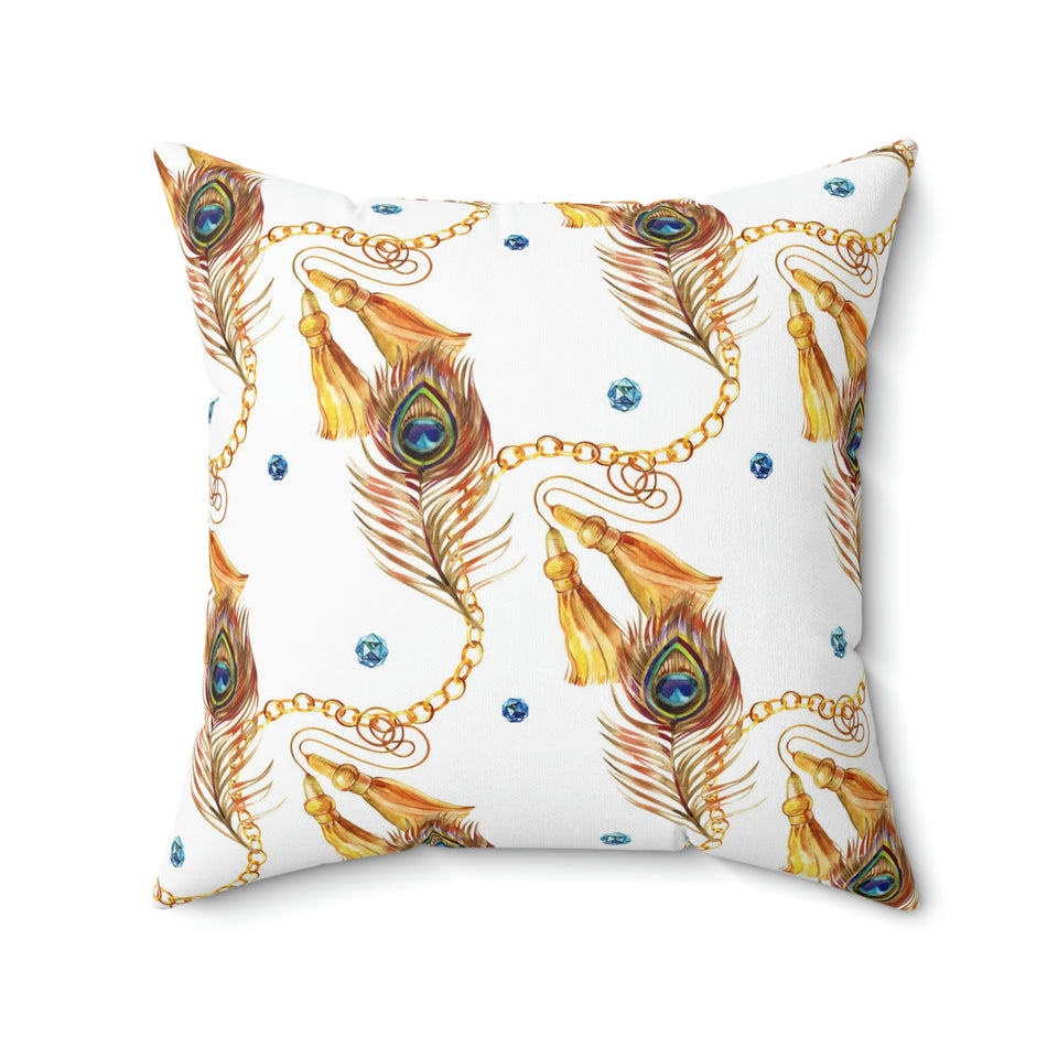 31PCF  Peacock Feather Pillow